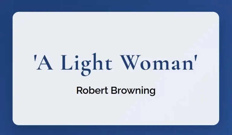 A Light Woman by Robert Browning