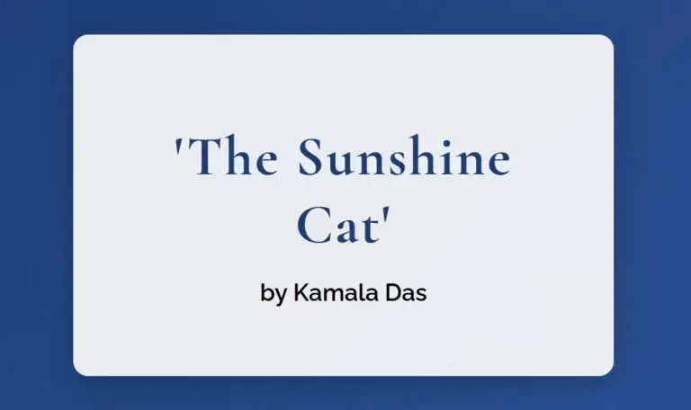 The Sunshine Cat by Kamala Das