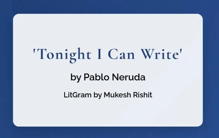 Tonight I Can Write
