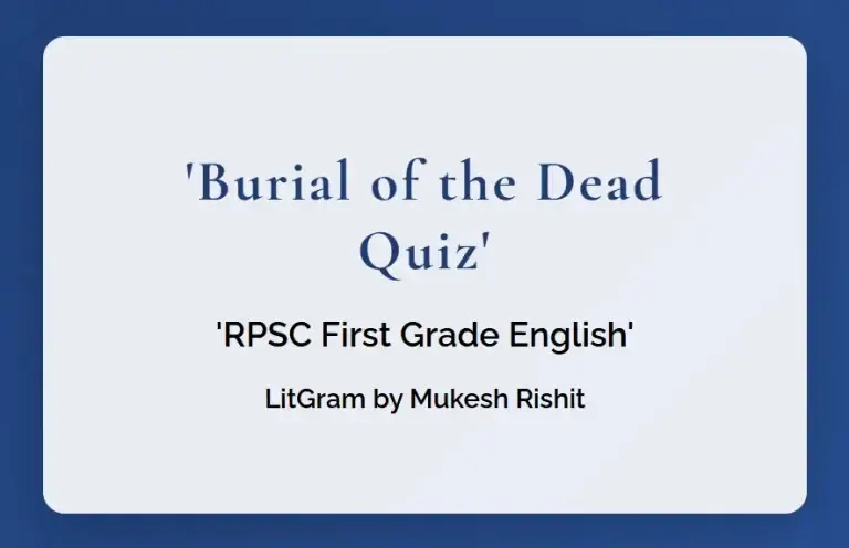 Burial of the Dead Quiz