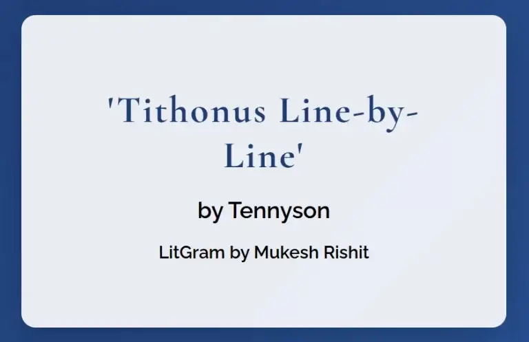 Tithonus Line-by-Line