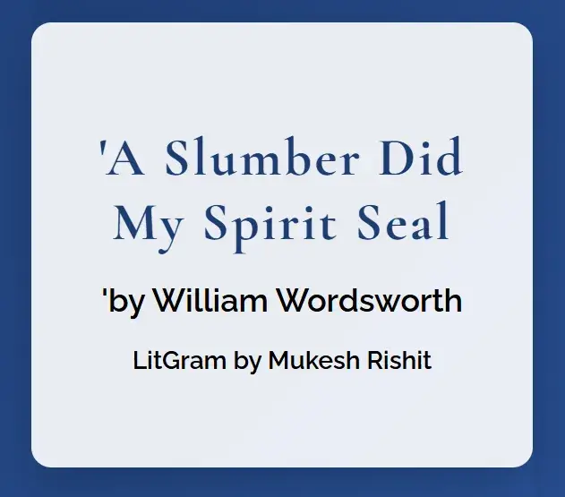 A Slumber Did My Spirit seal