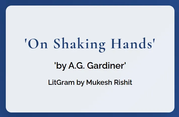 On Shaking Hands