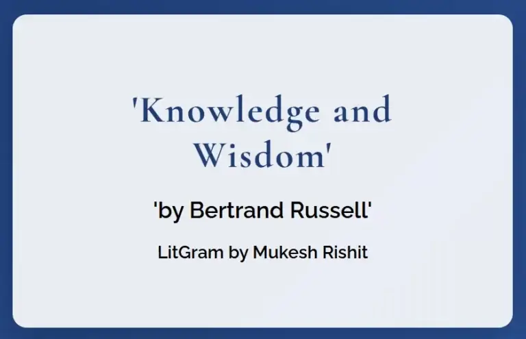 Knowledge and Wisdom