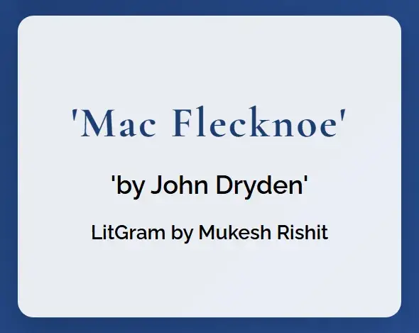 Mac Flecknoe Summary