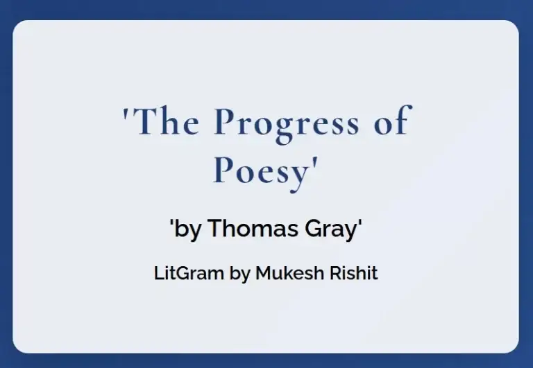 The Progress of Poesy