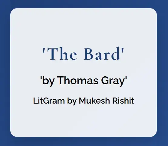 the bard poem