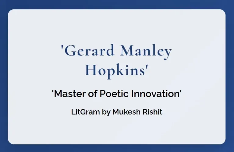 Gerard Manley Hopkins: Master of Poetic Innovation Gerard Manley Hopkins