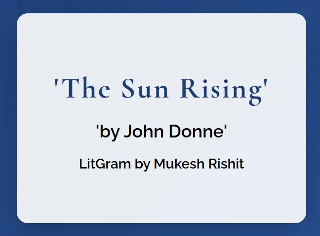 The Sun Rising