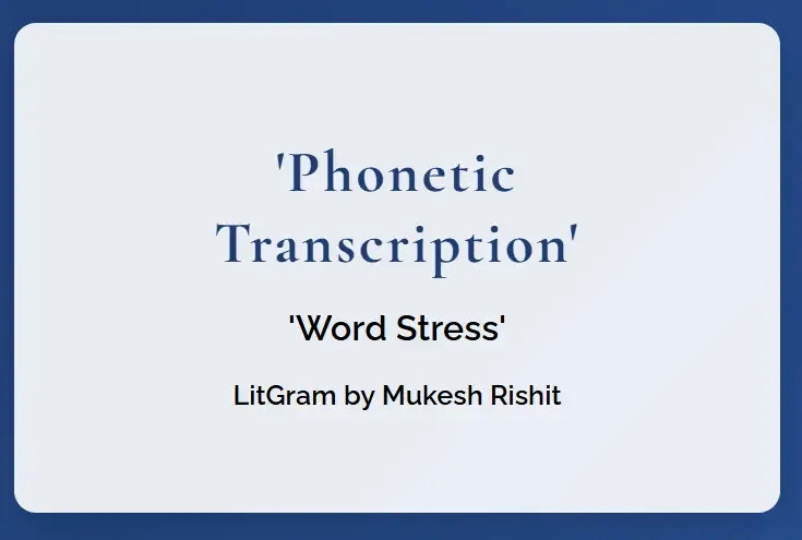 Phonetic transcription